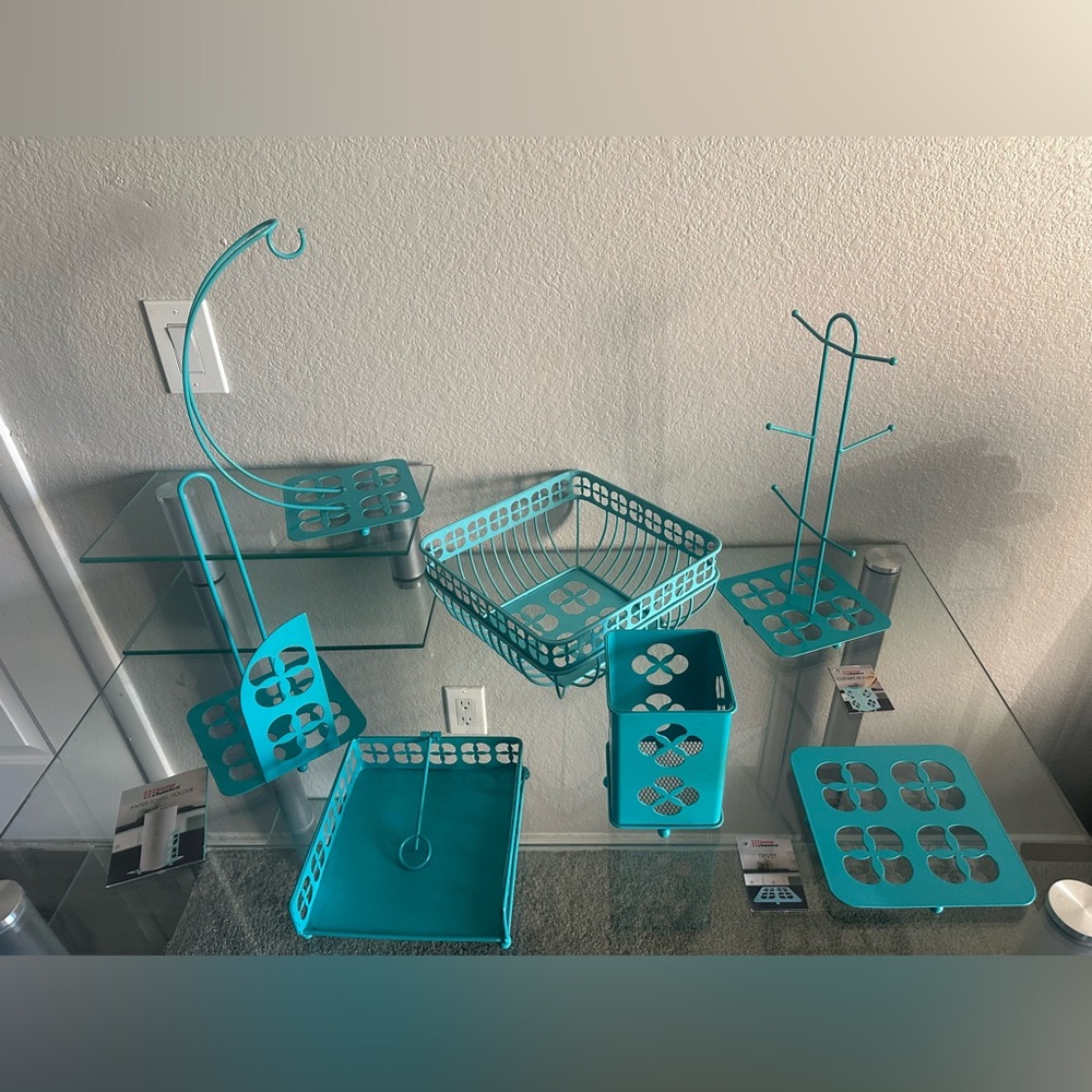 Home Basics Trinity Collection Pantryware
Organization Set of 7 items, Turquoise